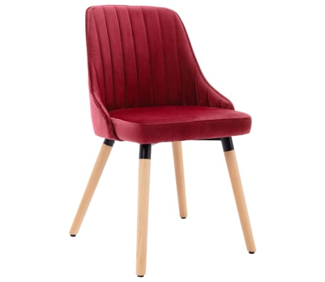 vidaXL Chaises à manger lot de 2 Rouge bordeaux Velours