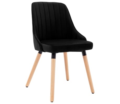 323058 vidaXL Dining Chairs 2 pcs Black Velvet