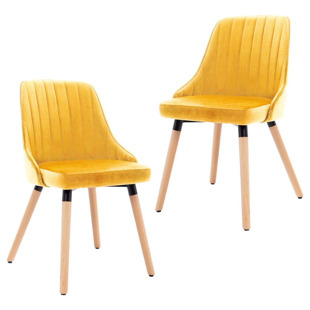 323059 2 ks jídelních židlí žlutá barva