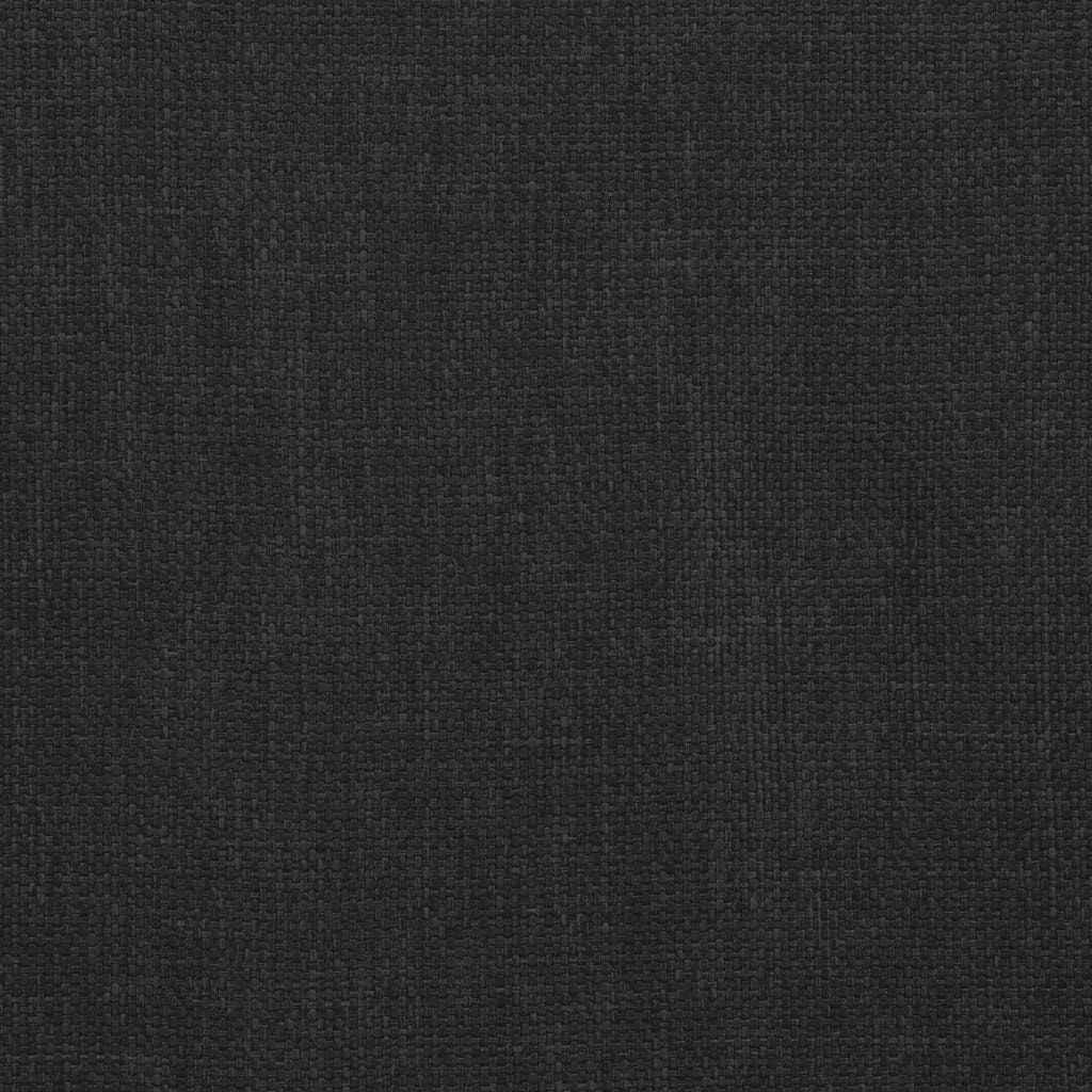 Scaune de bucătărie pivotante, 2 buc., negru, material textil