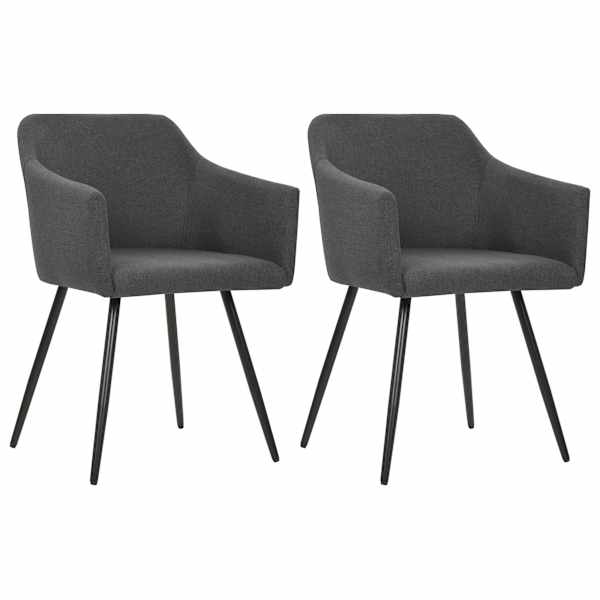 vidaXL s&ouml;&ouml;gitoolid 2 tk, tumehall, kangas