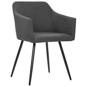 323094 vidaXL Dining Chairs 2 pcs Dark Grey Fabric - obrázek 2