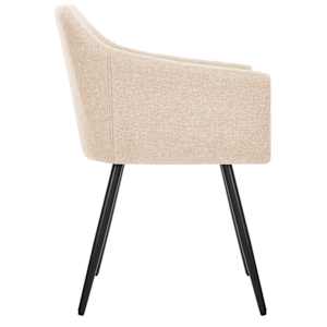 323095 vidaXL Dining Chairs 2 pcs Cream Fabric - obrázek 4