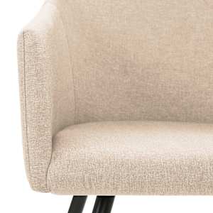323095 vidaXL Dining Chairs 2 pcs Cream Fabric - obrázek 5