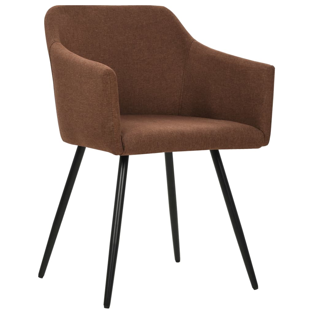 

vidaXL Eetkamerstoelen 2 st stof bruin