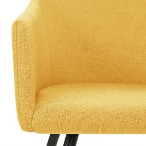 Jídelní židle 2 ks žluté textil - obrázek 5