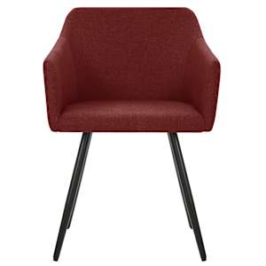 323101 vidaXL Dining Chairs 2 pcs Wine Red Fabric - obrázek 3