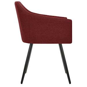 323101 vidaXL Dining Chairs 2 pcs Wine Red Fabric - obrázek 4