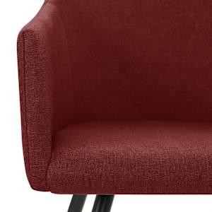 323101 vidaXL Dining Chairs 2 pcs Wine Red Fabric - obrázek 5