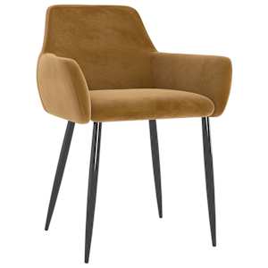 vidaXL Dining Chairs 2 pcs Brown Velvet