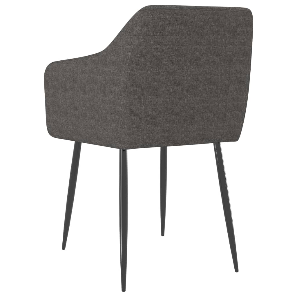 Valgomojo kėdės, 2vnt., tamsiai pilkos spalvos, audinys | Stepinfit