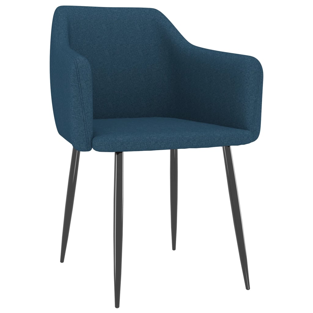 

vidaXL Eetkamerstoelen 2 st stof blauw