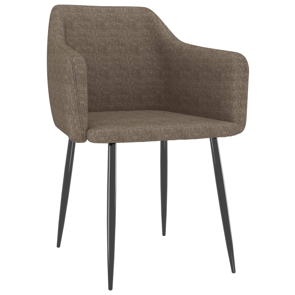 vidaXL Chaises à manger lot de 2 taupe tissu