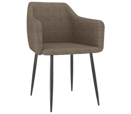 vidaXL Chaises à manger lot de 2 taupe tissu