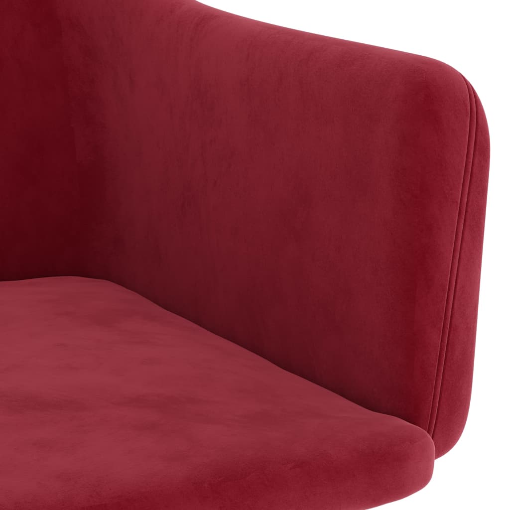 Valgomojo kėdės, 2vnt., raudonojo vyno spalvos, aksomas | Stepinfit