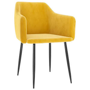 vidaXL J&iacute;deln&iacute; židle 2 ks hořčicově žlut&eacute; samet