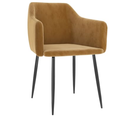 VidaXL Valgomojo kėdės, 2vnt., rudos spalvos, aksomas