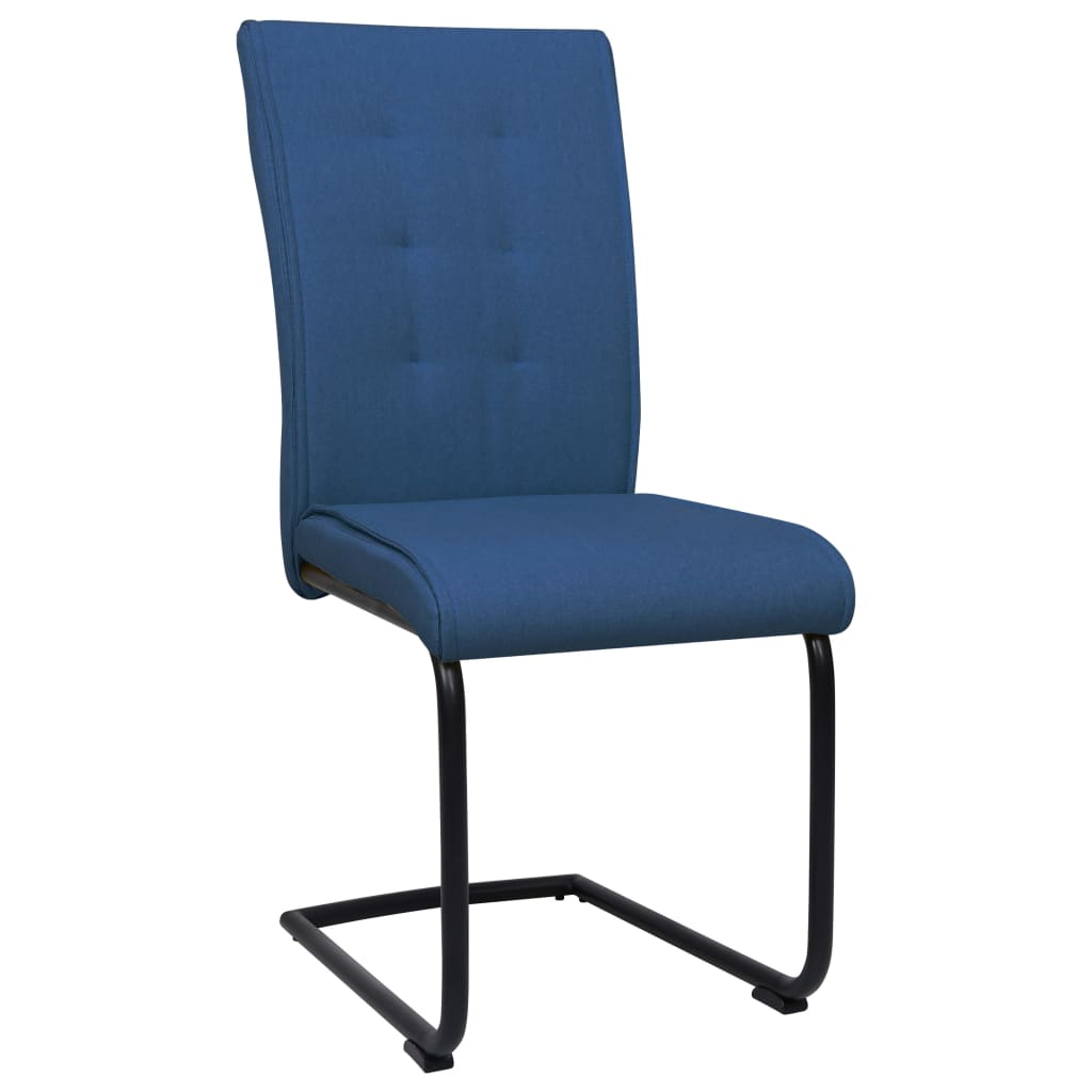 

vidaXL Eetkamerstoelen 2 st stof blauw