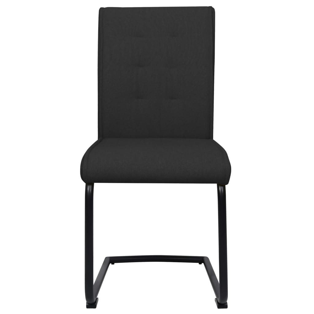 

vidaXL Eetkamerstoelen 2 st stof zwart