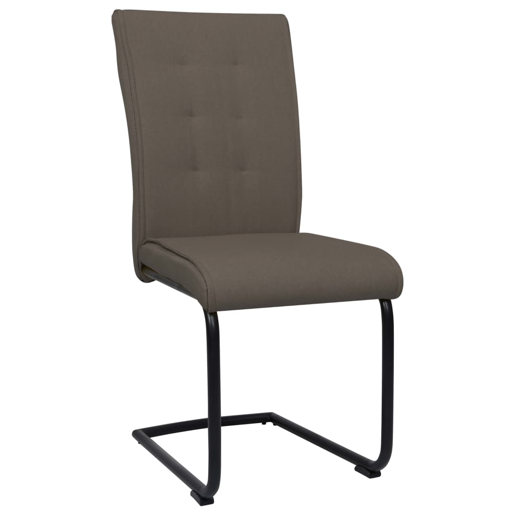 

vidaXL Eetkamerstoelen 2 st stof taupe