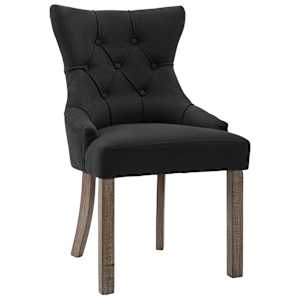Jídelní židle 2 ks černé textil - obrázek 3