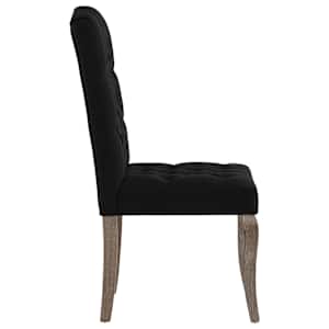 Jídelní židle 2 ks černé se vzhledem lnu textil - obrázek 4