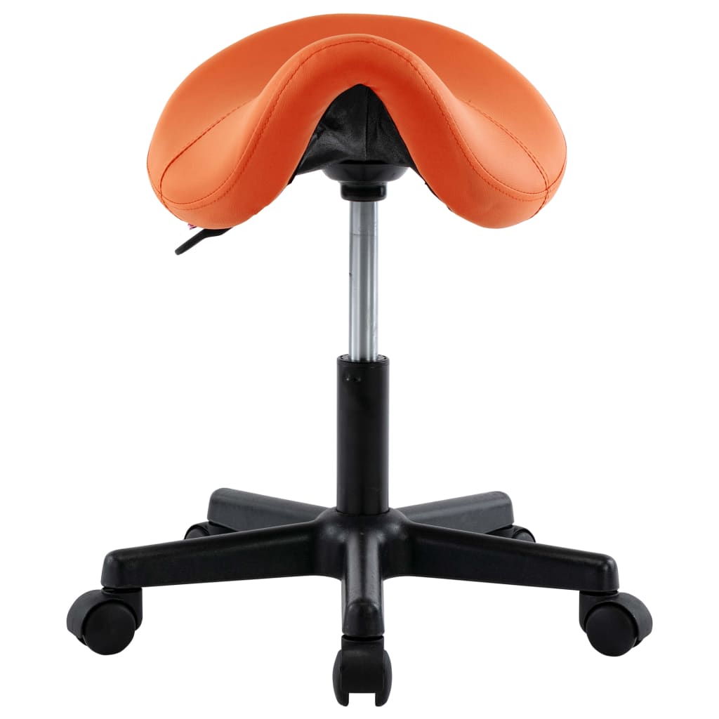 vidaXL darba krēsls, oranža mākslīgā āda
