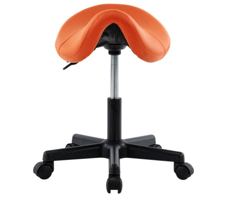 vidaXL Pracovní stolička oranžová umělá kůže