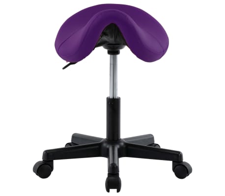 vidaXL Darbo taburetė, violetinės spalvos, dirbtinė oda