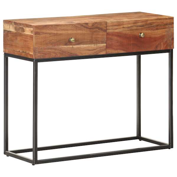 vidaXL konsoollaud 90 x 35 x 75 cm t&ouml;&ouml;tlemata akaatsiapuidust