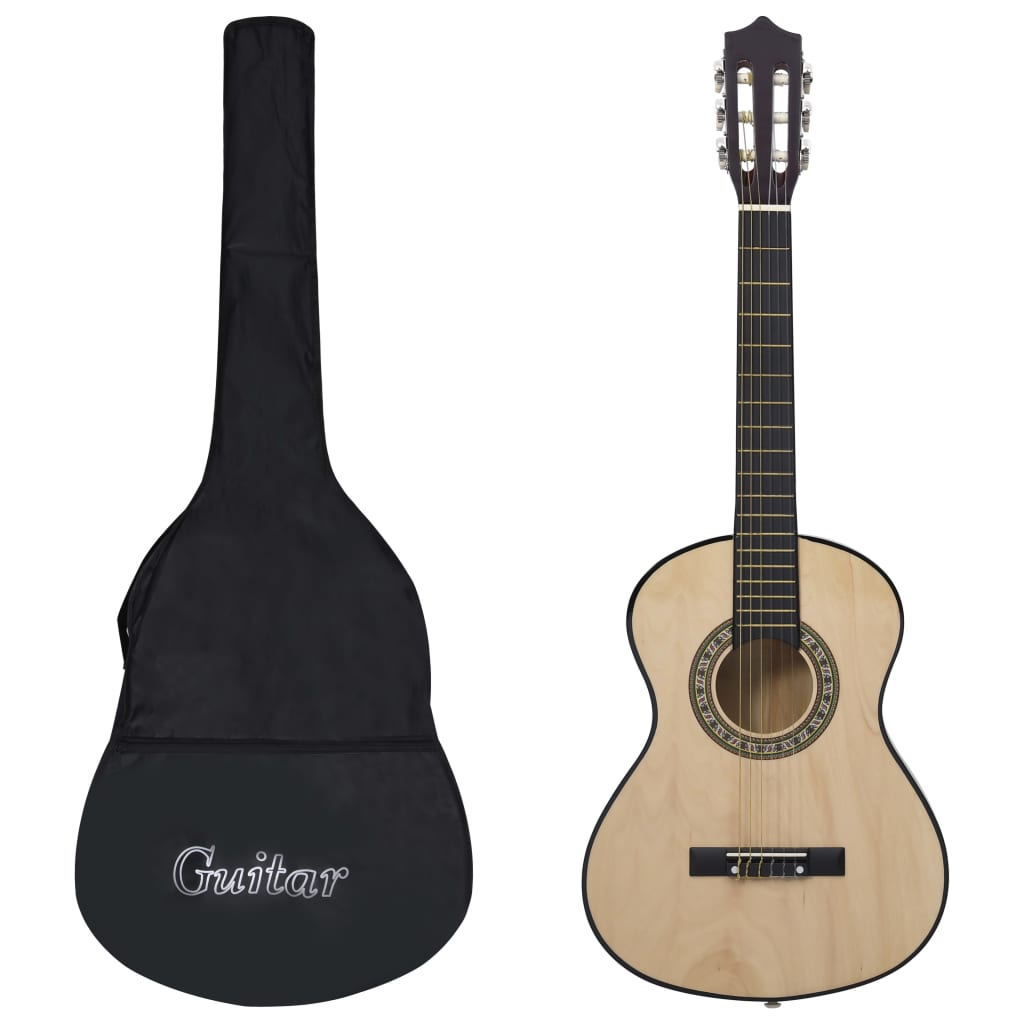 Produktfoto för VidaXl Ljus Gitarr För Nybörjare Och Barn Med Fodral Klassisk 1/2 34"