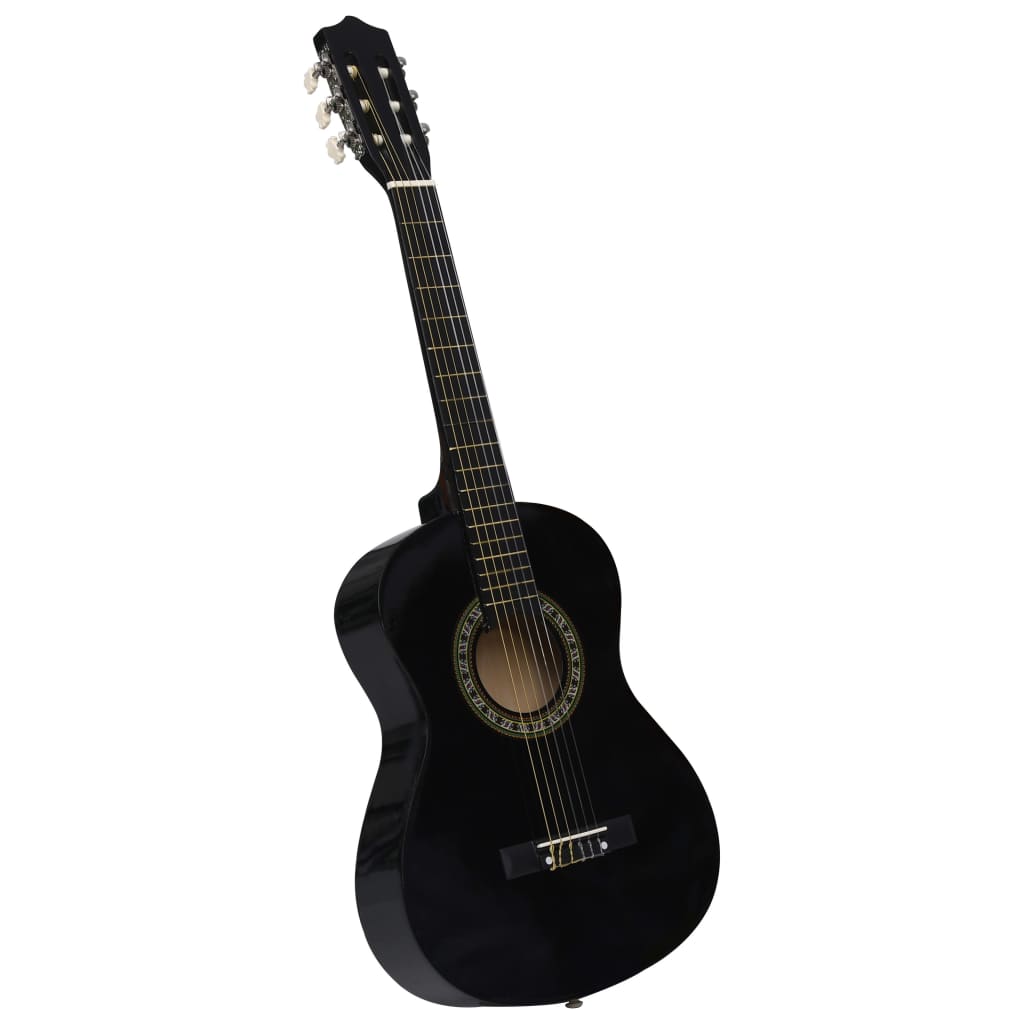 Klassikgitarre für Anfänger Kinder mit Tasche Schwarz 1/2 34