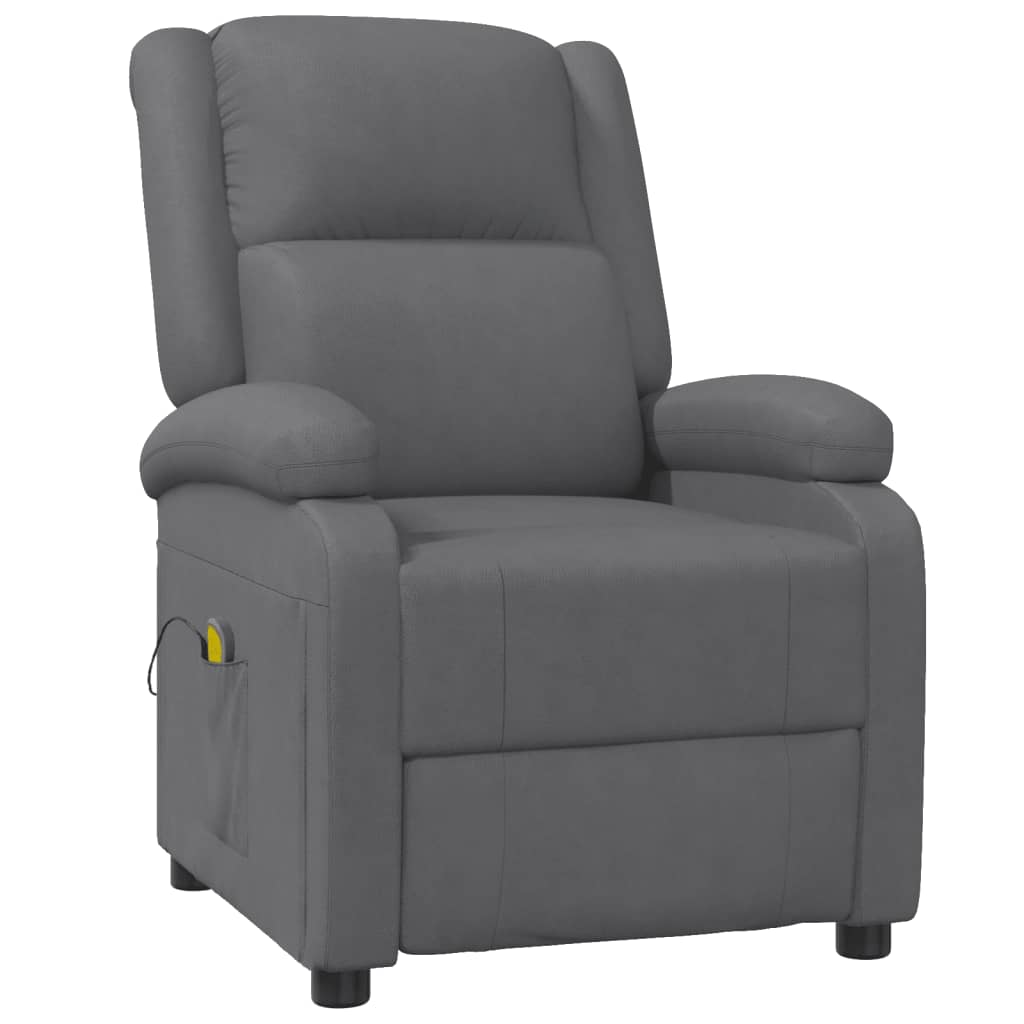 

vidaXL Massage Recliner Anthracite Faux Leather