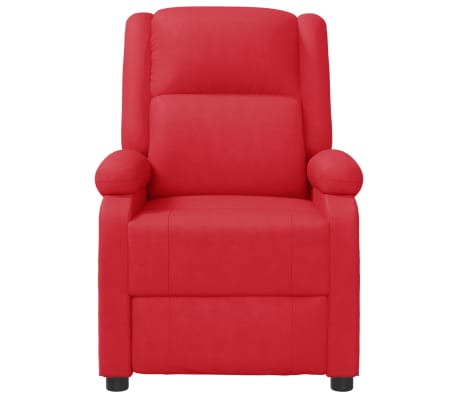 vidaXL Cadeira de massagens couro artificial vermelho