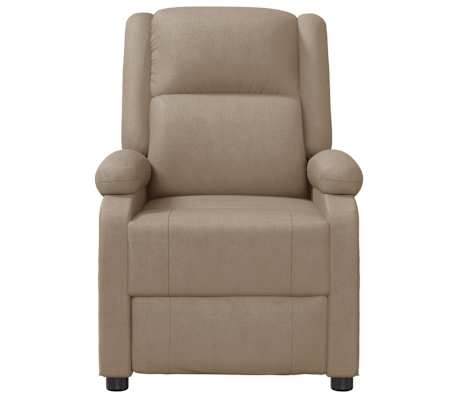 vidaXL Masažinis krėslas, kapučino spalvos, dirbtinė oda