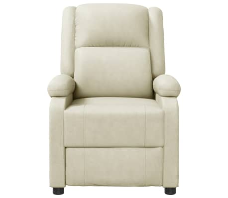 vidaXL Fauteuil inclinable Blanc Similicuir