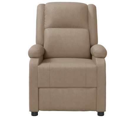 vidaXL Naslanjač kapučino barve umetno usnje