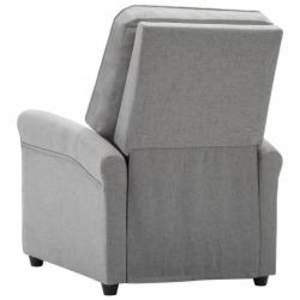 Masážní křeslo světle šedé textil - obrázek 5