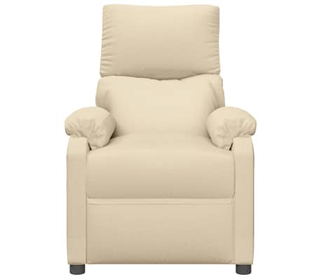 vidaXL Fauteuil de massage Crème Tissu