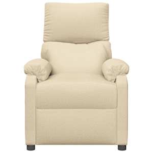 Masážní křeslo krémové textil - obrázek 3