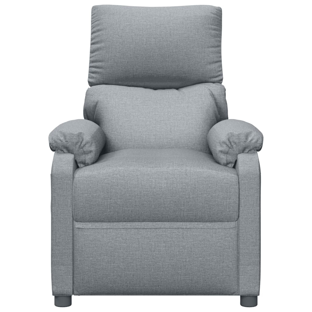 vidaXL Massagestoel stof lichtgrijs