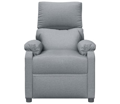 vidaXL Massage Chair Light Grey Fabric