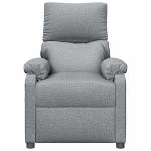 Masážní křeslo světle šedé textil - obrázek 3