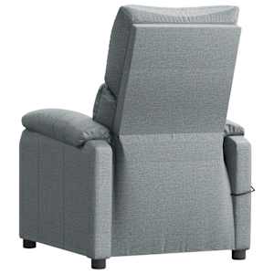 Masážní křeslo světle šedé textil - obrázek 5