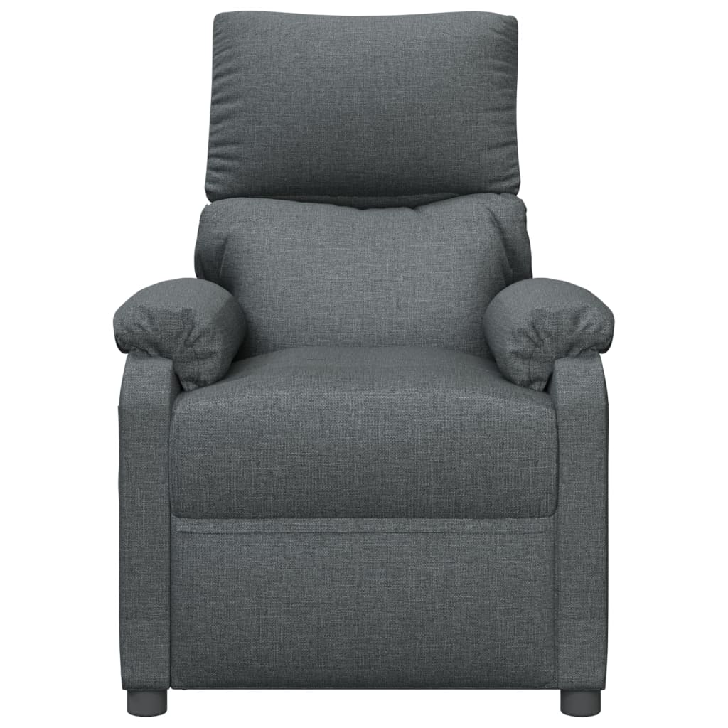 vidaXL Massagestoel stof donkergrijs