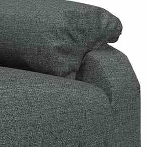 Masážní křeslo tmavě šedé textil - obrázek 8
