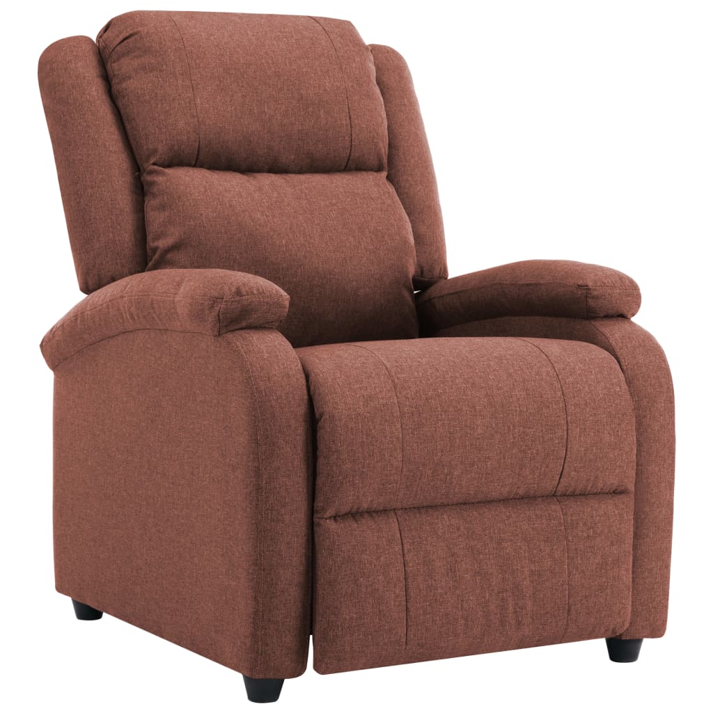 

vidaXL TV Recliner Chair Brown Fabric