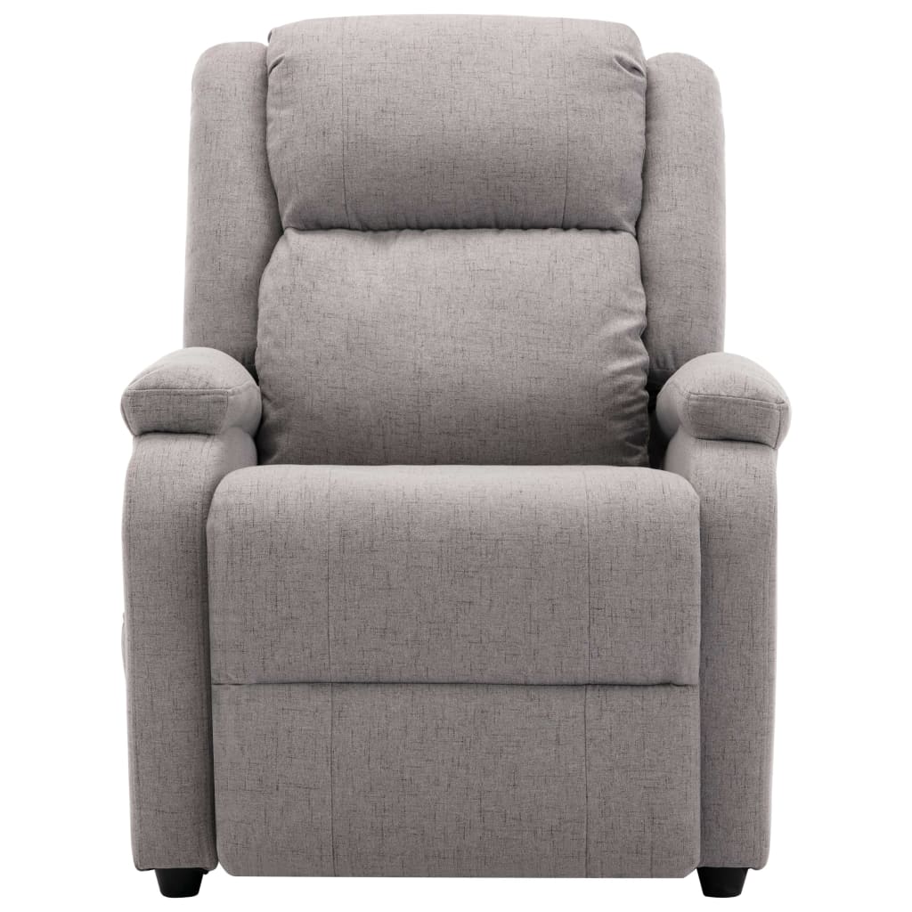 322464 vidaXL Massage Recliner Light Grey Fabric (AU/US only)