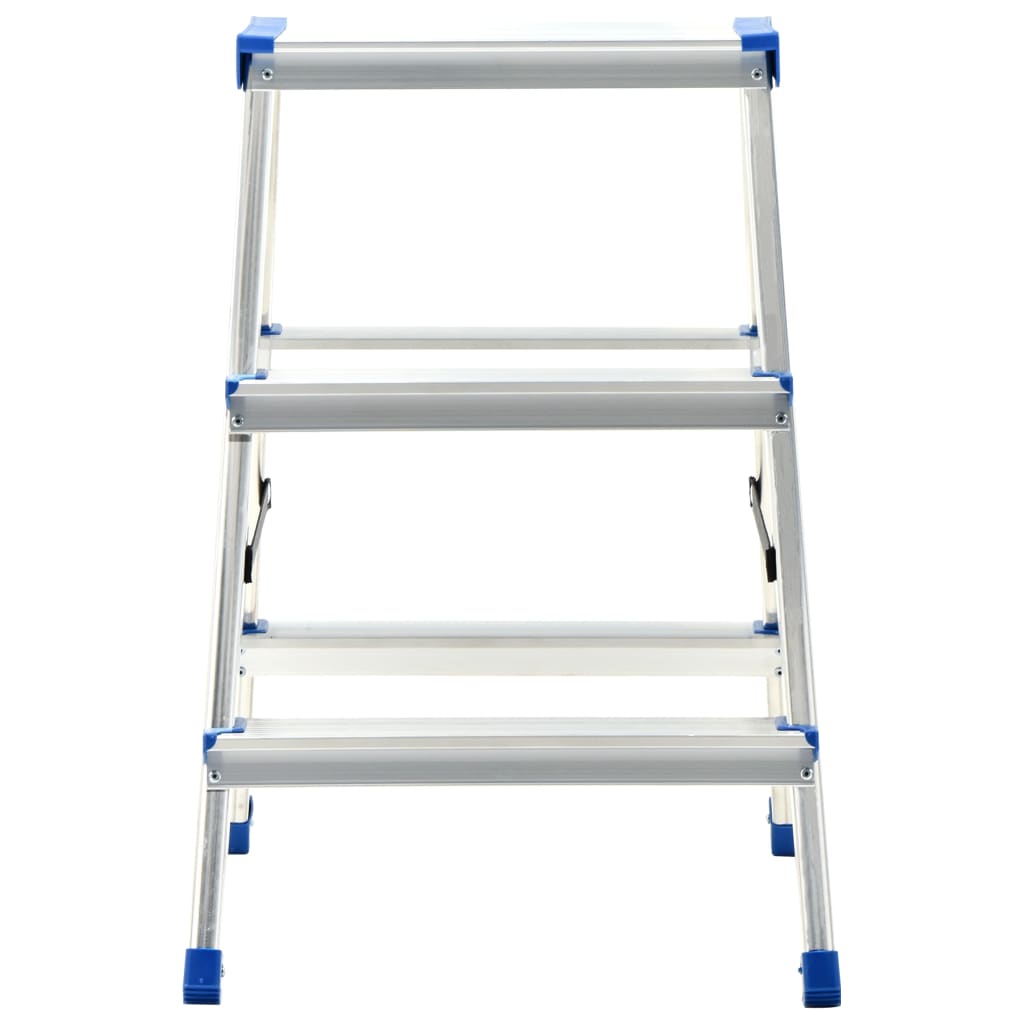 vidaXL dobbeltsidet trappestige 3 trin 67 cm aluminium