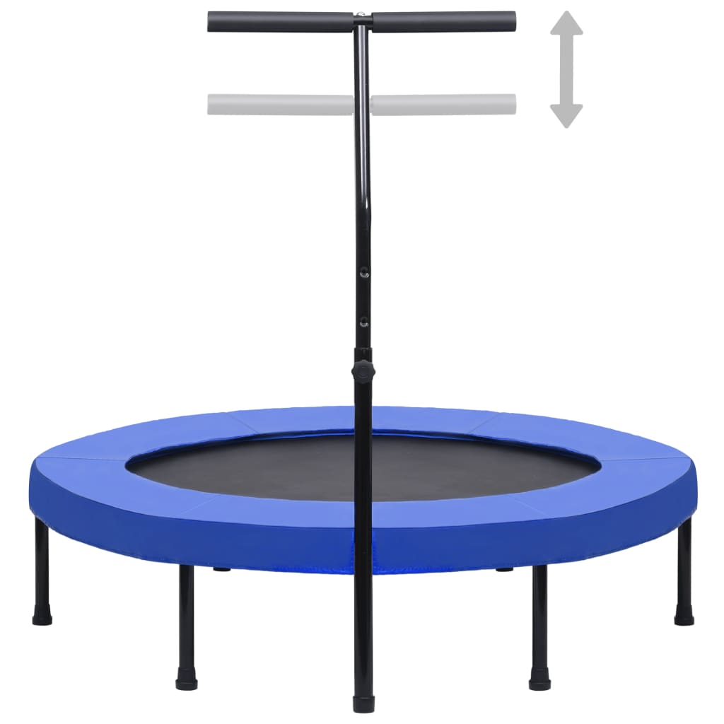 vidaXL Trampolina fitness z uchwytem i nakładką ochronną, 122 cm